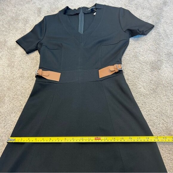 Ellen Tracy Black Belted Short Sleeve Fit & Flare Dress Sz S NWOT - Picture 12 of 15
